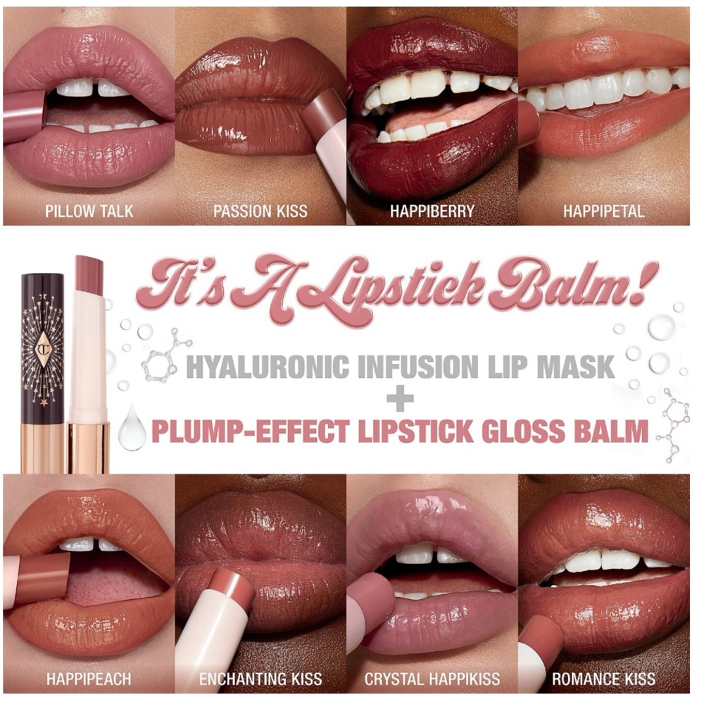 Charlotte Tilbury happy hyaluronic plus happy kiss and color. Passion kiss NWT - Picture 5 of 7